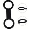 10cm Durable Plastic Diving Snorkel Holder Black Double Ring Snorkel Retainer for Adult Water Sports