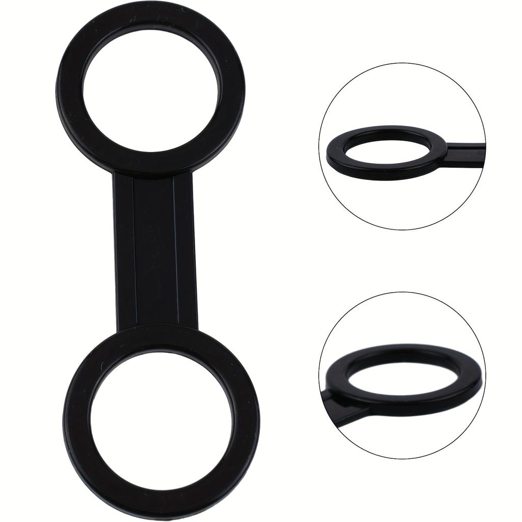 10cm Durable Plastic Diving Snorkel Holder Black Double Ring Snorkel Retainer for Adult Water Sports