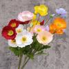 Artificial Flower for Vase Realistic Faux Silk Flower Bouquet with 3 Heads Blooms And 1 Bud for Home Wedding Party