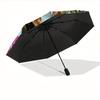 1pc Anna Frozen Automatic Folding Umbrella, 8-Rib Portable & Foldable Design,  Highqualityy0722066