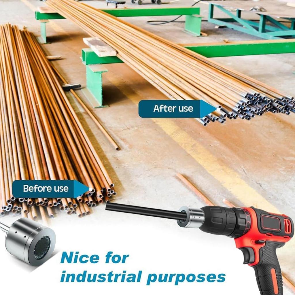Pipe Cleaning Brush 15/22mm Reusable Full-Metal Tube Cleaning Brush Electric Drill Accessories Rust Removal For Cleaning