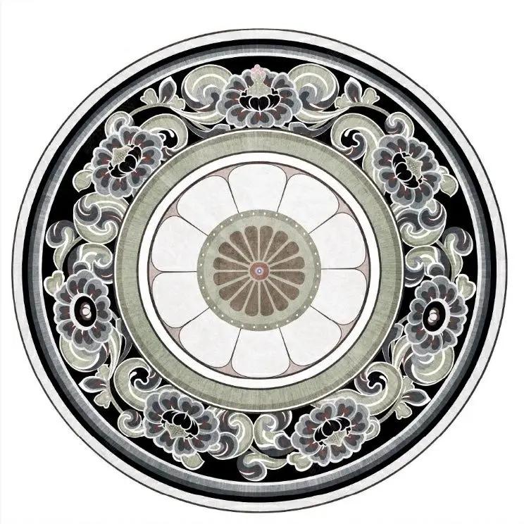 American Ethnic Bohemian Round Carpet Living Room Bedroom Decorate Coffee Table Rug Hanging Basket Computer Swivel Chair Mat