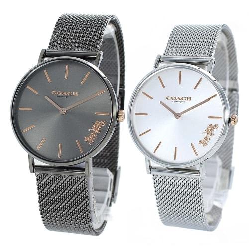 Coach Couple's Watch Storage Box, Same Size, Simple, Gunmetal and Silver Mesh Design, 1450312714503124