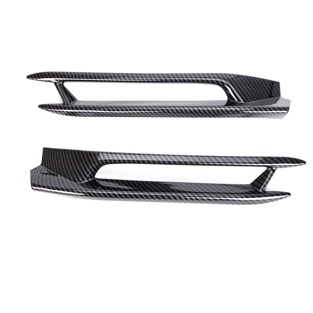 2x Car Front Fog Lamp Light Cover Trim Carbon Fiber Style For 18-20 Honda Accord