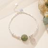 The Same Fuk Brand Safety Clasp Bracelet Women's Sterling Silver New Chinese Style China-Chic Style Hetian Jade Silver Pearl Bracelet