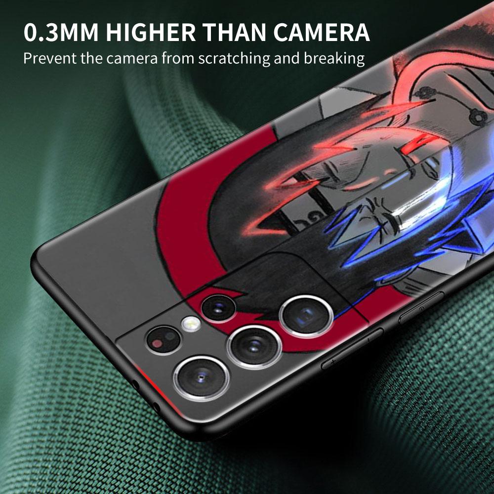 Case For Samsung Galaxy S20 S22 S21 FE S10 S9 Plus S8 Note 20 Ultra 10 Plus Soft Phone Shell Anime Red Blue Light