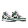 Womens Air Jordan 1 Mid SE 'Dutch Green' (women's sizes) Dutch Green / Black / Barely Green / Arctic Pink Vintage Basketball Shoes CZ0774 300