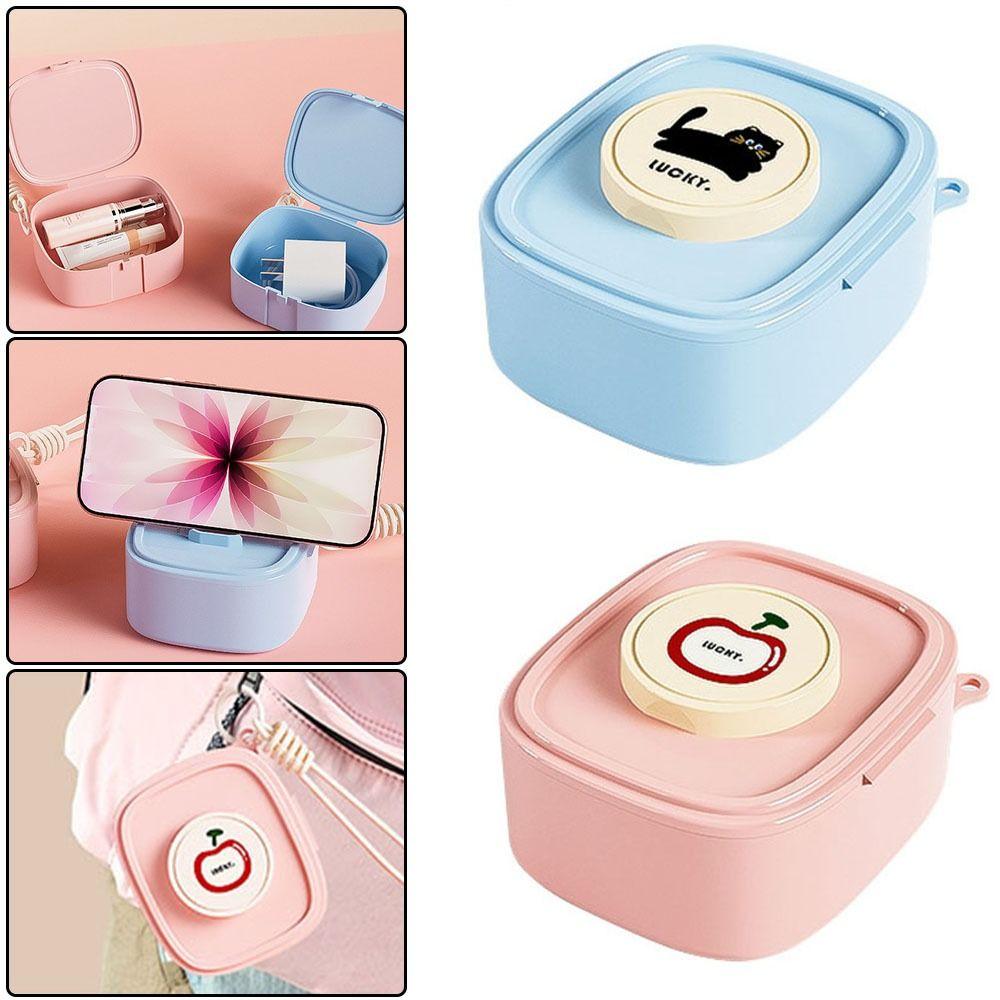 Multi-functional Data Cable Storage Box Cosmetic Storage Box  for Earphone Hair Clip Hair Tie