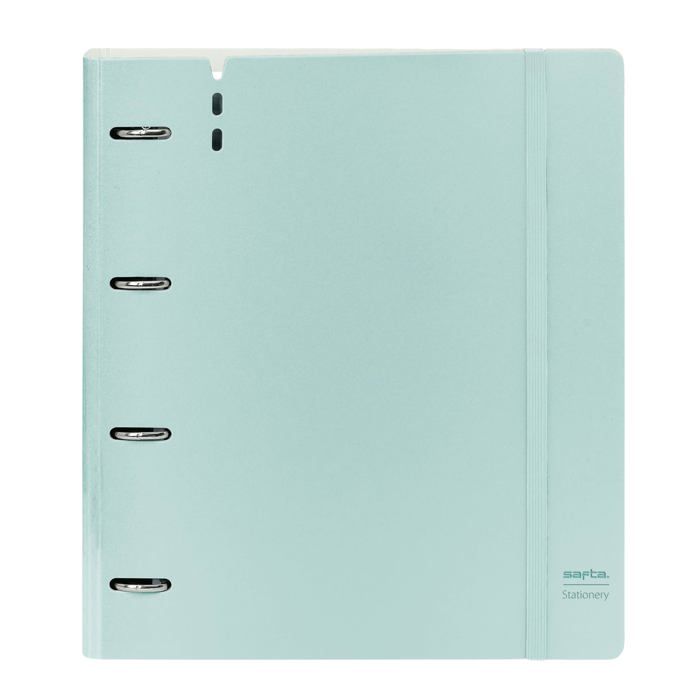 

Ring binder with refill - safta - 4 rings of 35 mm - 100 A4 sheets - 27x4x32 cm - Light blue синій