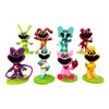 Adorable 8-9cm Smiling Animal Figurines Cake Toppers 8-pack 3d Models