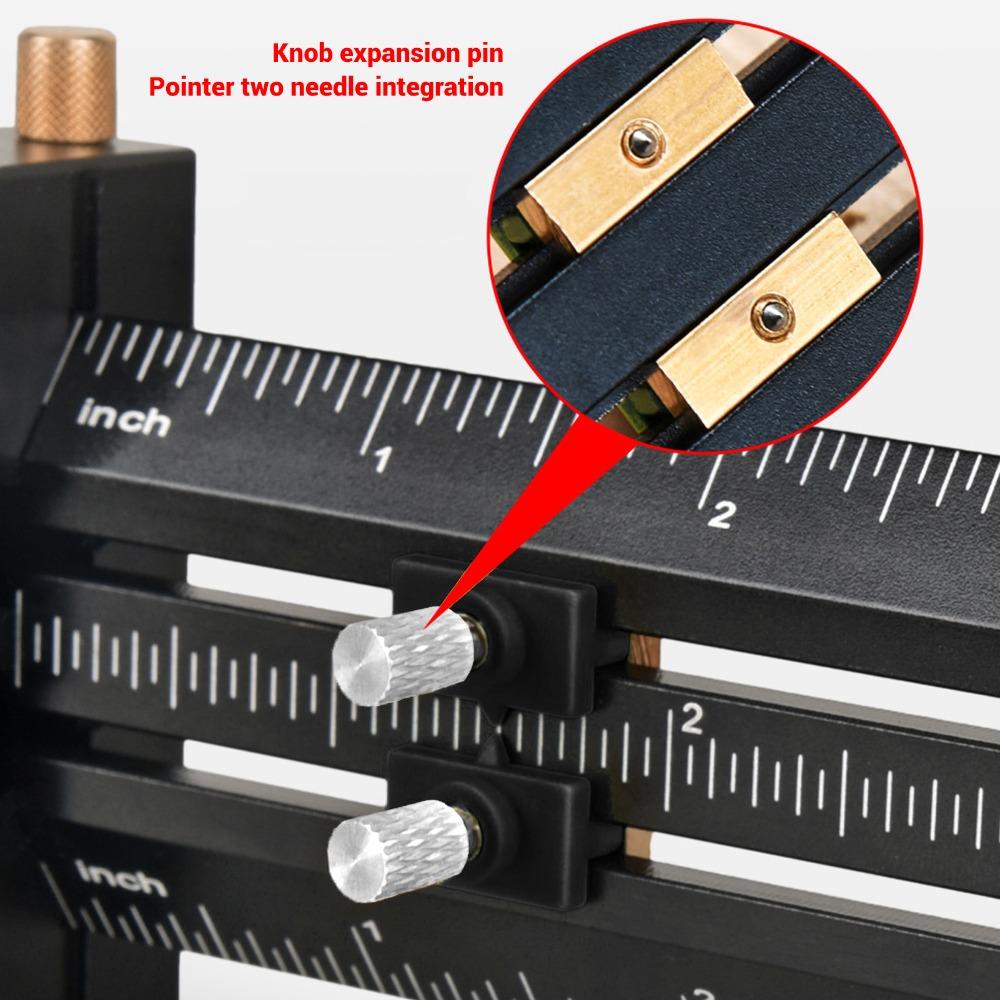 Aluminum Alloy Marking Gauge 16cm Length Woodworking Scriber T Square Ruler For Carpenter