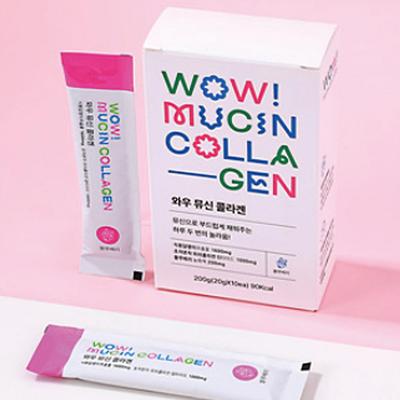 Wow Mucin Collagen Blueberry 10-day Supply, 20g, 10 Pieces