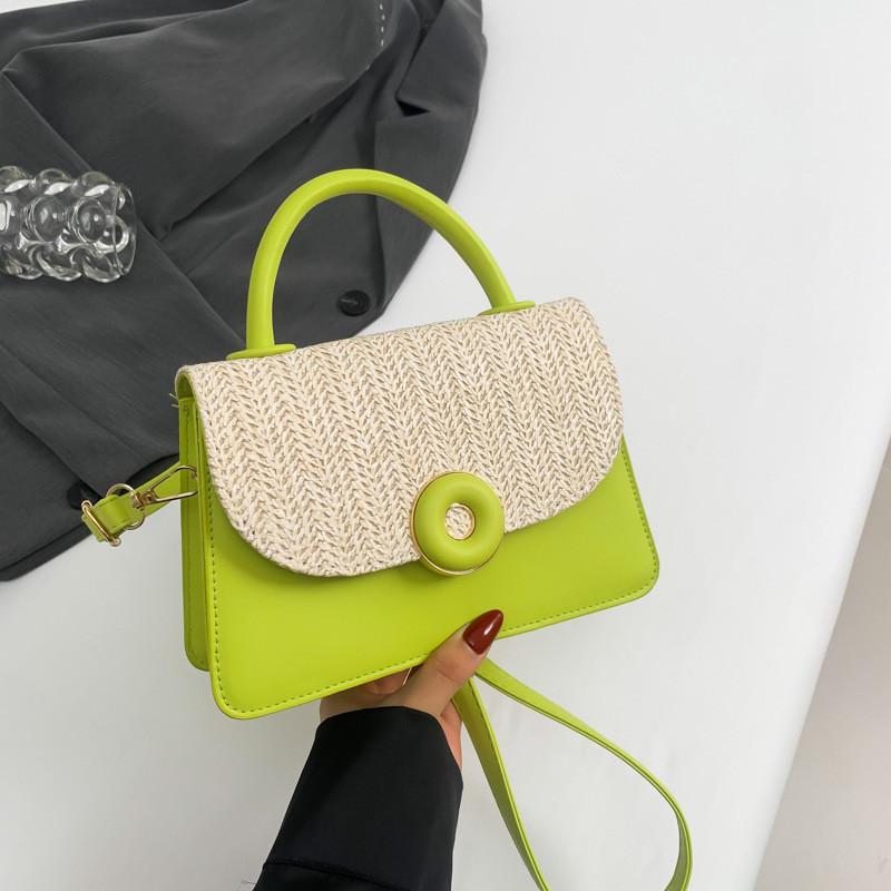 Stylish Women's Casual Small Square Handbag In Black Pink White Blue Green Khaki For Everyday Fashion