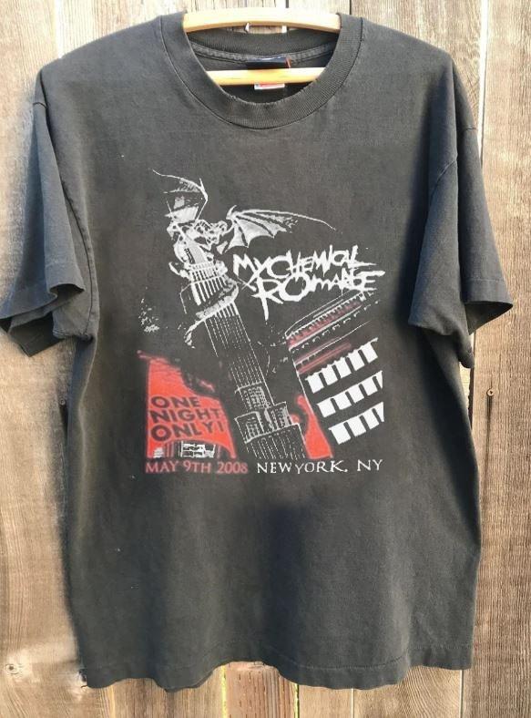 Vintage My Chemical Romance Rock Band 2008 Rare Charcoal Unisex Shirt KH16519 Unisex T-Shirt XL