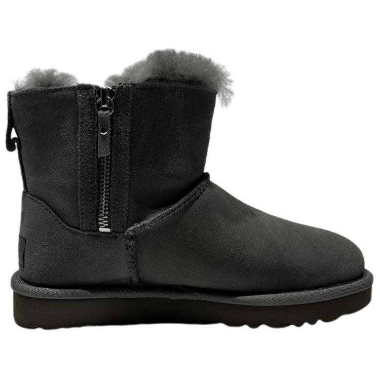 UGG Short Snow Boots Women's Charcoal Gray 1118853-CHRC