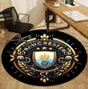 Manchester City FC Pattern Round Rug, Indoor/Outdoor Mat, for Picnic, Gameroom, Bedroom, Office, Living Room, Home Decor Carpet, Birthday Gift