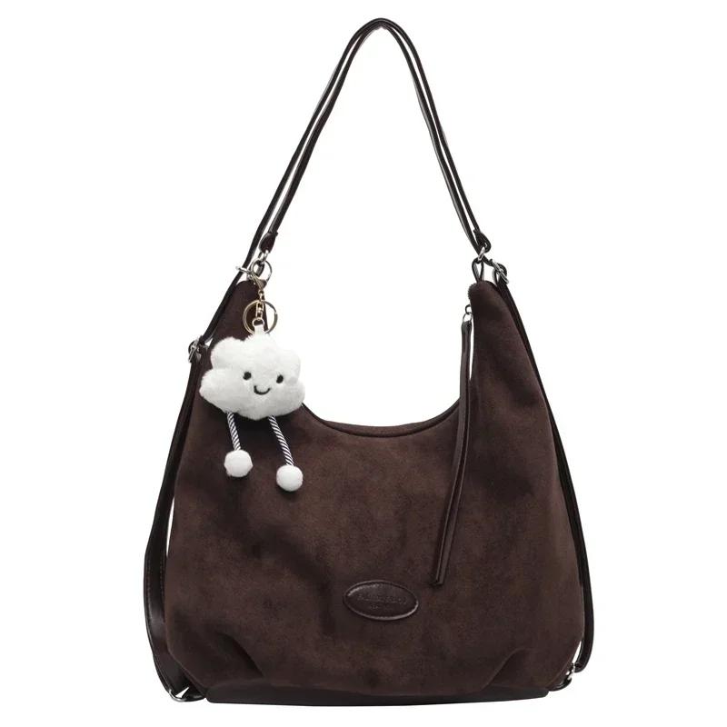 

Большая вместительность ПУ 2026 Горячая Распродажа Сумка-тоут Молния Однотонная Простая Модная Сумка на плечо Мягкая Универсальная Сумка для поездок на работу кофейный