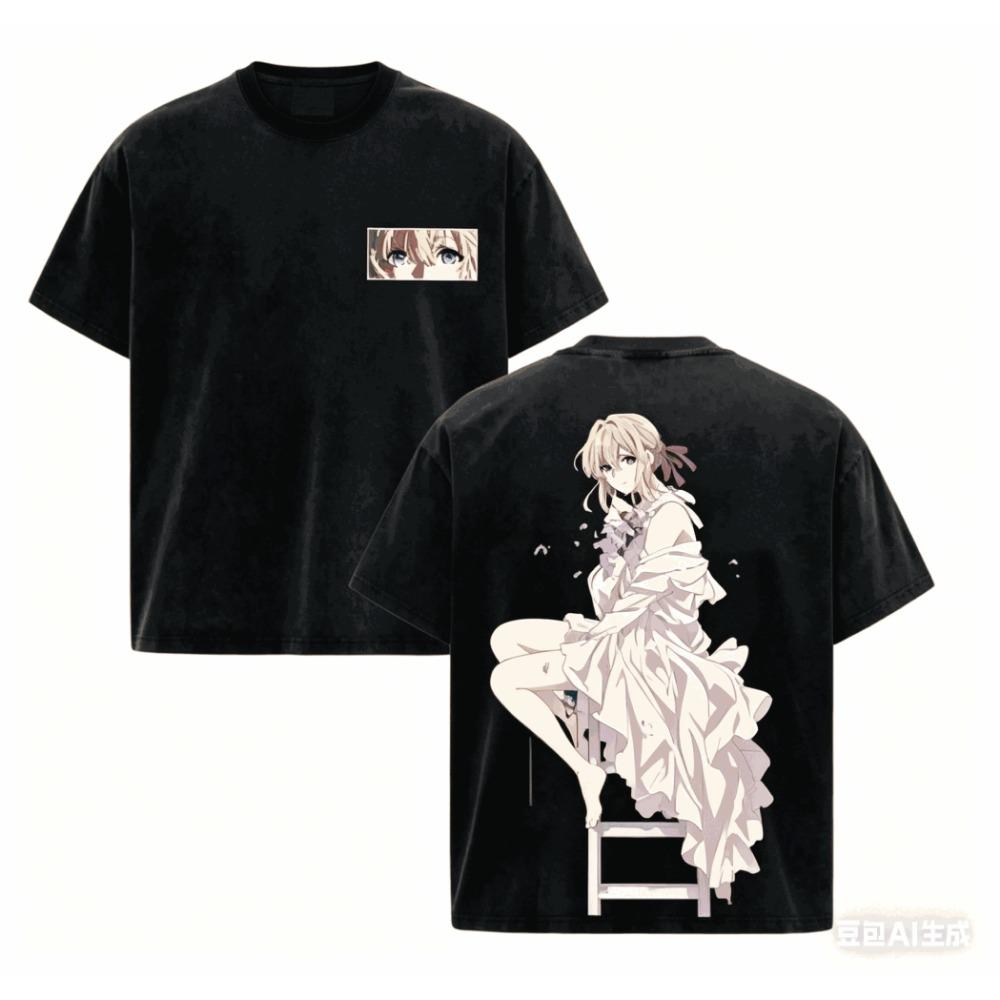 Violet Evergarden Cotton summer T-shirt  Model shirt personality Clothes Year round clothing Short Sleeves Classic
