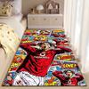Sports Area Rug, Cristiano Ronaldo Man Utd Vodafone Comic Pop Art Poster, Fan Cave Decor, Non-Slip Mat