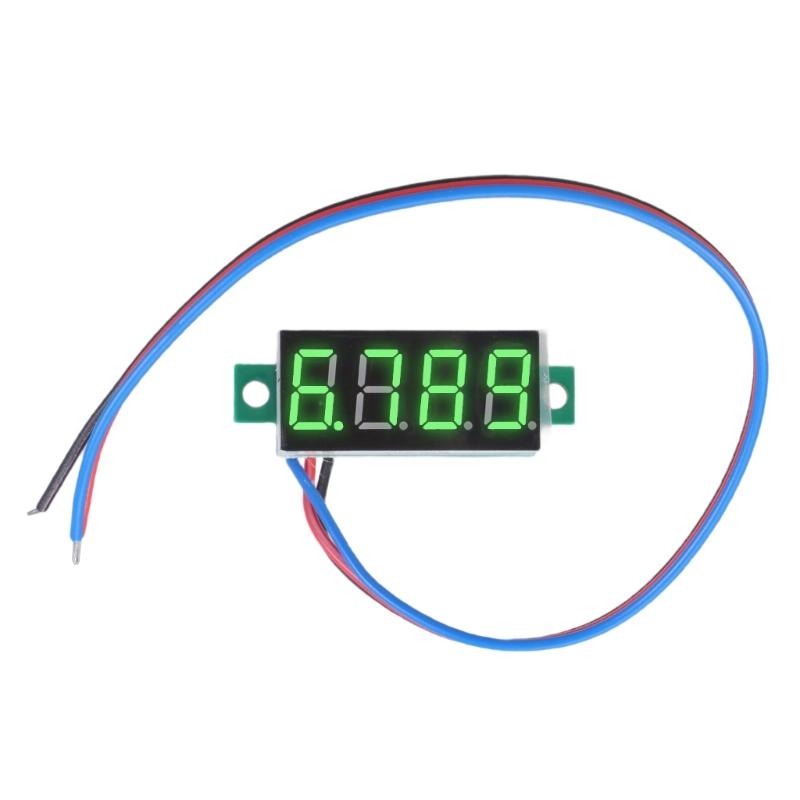 Funcational 4Digit LED Voltmeter Voltage Tester Panel Meter DC0-100V With Reverse Connection Protections for Car