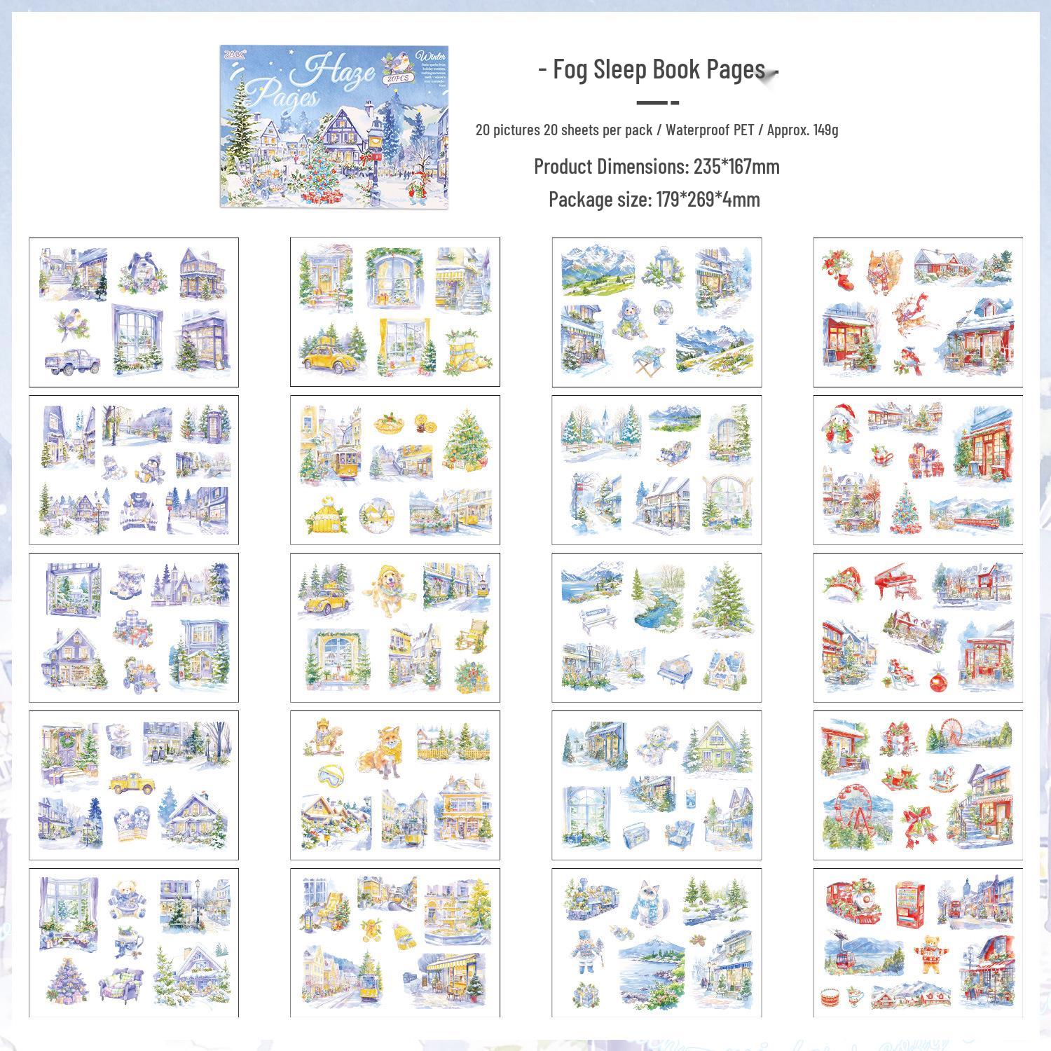 Four Seasons Scenery Journal Sticker Book: New DIY Material