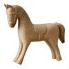 Holzpferd Figur, Leeres Tier Ornament, Unbemalte Statue für Feiertage