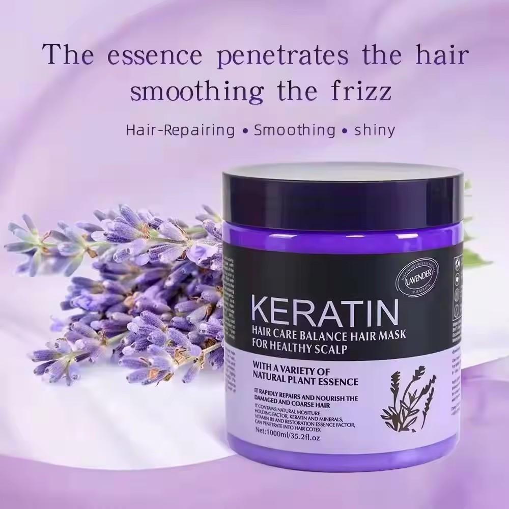 1000 ml Haarmaske mit natürlicher Pflanzenessenz für glattes, kollagenes Haar, professionelle Haarpflege mit Keratin und Protein-Reparatur, Anti-Rauheit