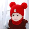 Baby hat autumn and winter infant ear protection knitted hat newborn boy and girl wool hat baby hat winter dome