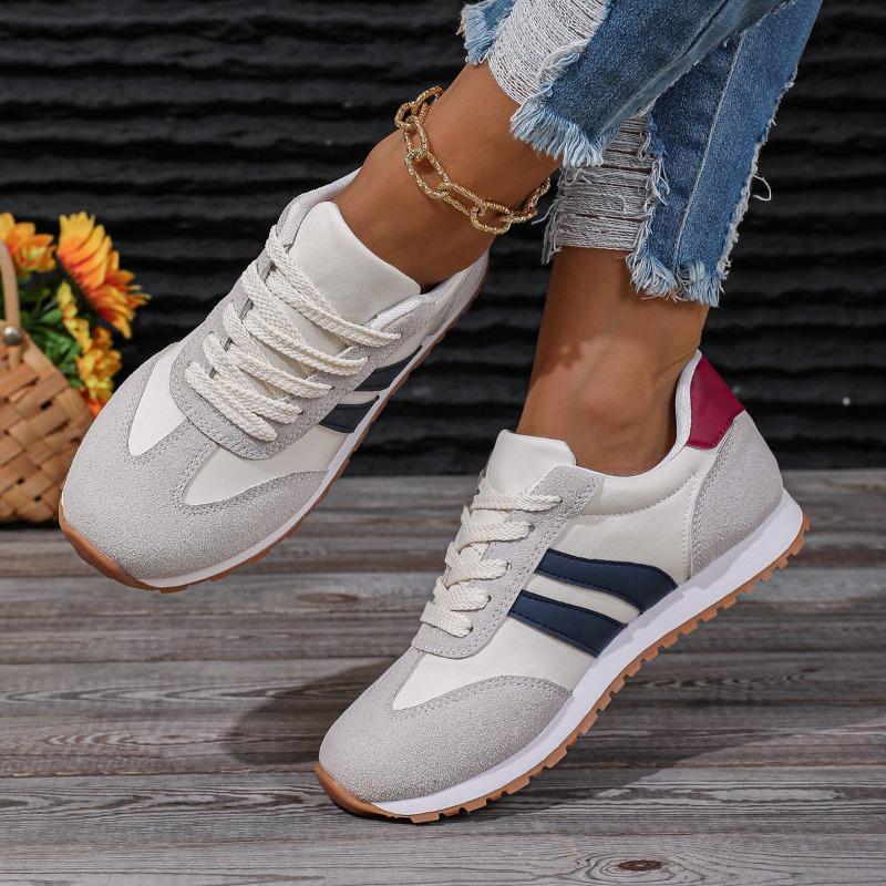 Women's Shoes Suede Leather Casual Shoes  New Women's Sneakers Lace Up Vulcanize Shoe Tennis Training Shoes  Mujer