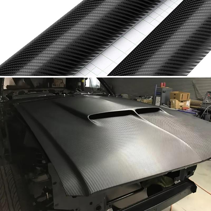 152cm*200cm Vinil Filme de Fibra de Carbono 4D Estilo de Carro Folha de Envelopamento Rolo Filme Automóveis DIY Adesivos para Capô Teto do Carro Acessórios