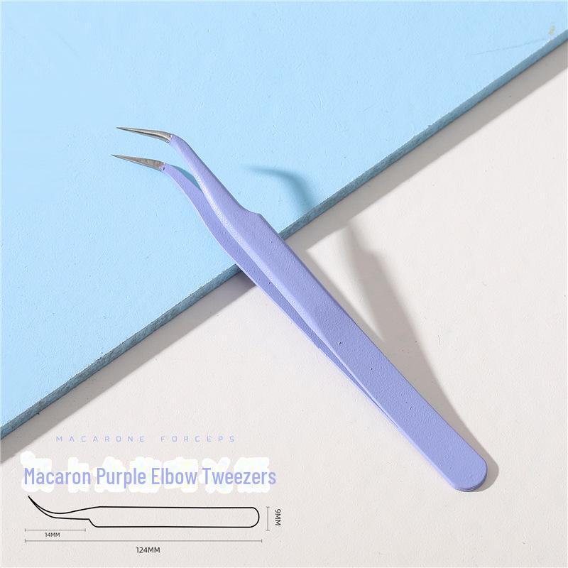 Professional Anti-Static Elbow Tweezers for Nail & Jewelry Rhinestone Stickers