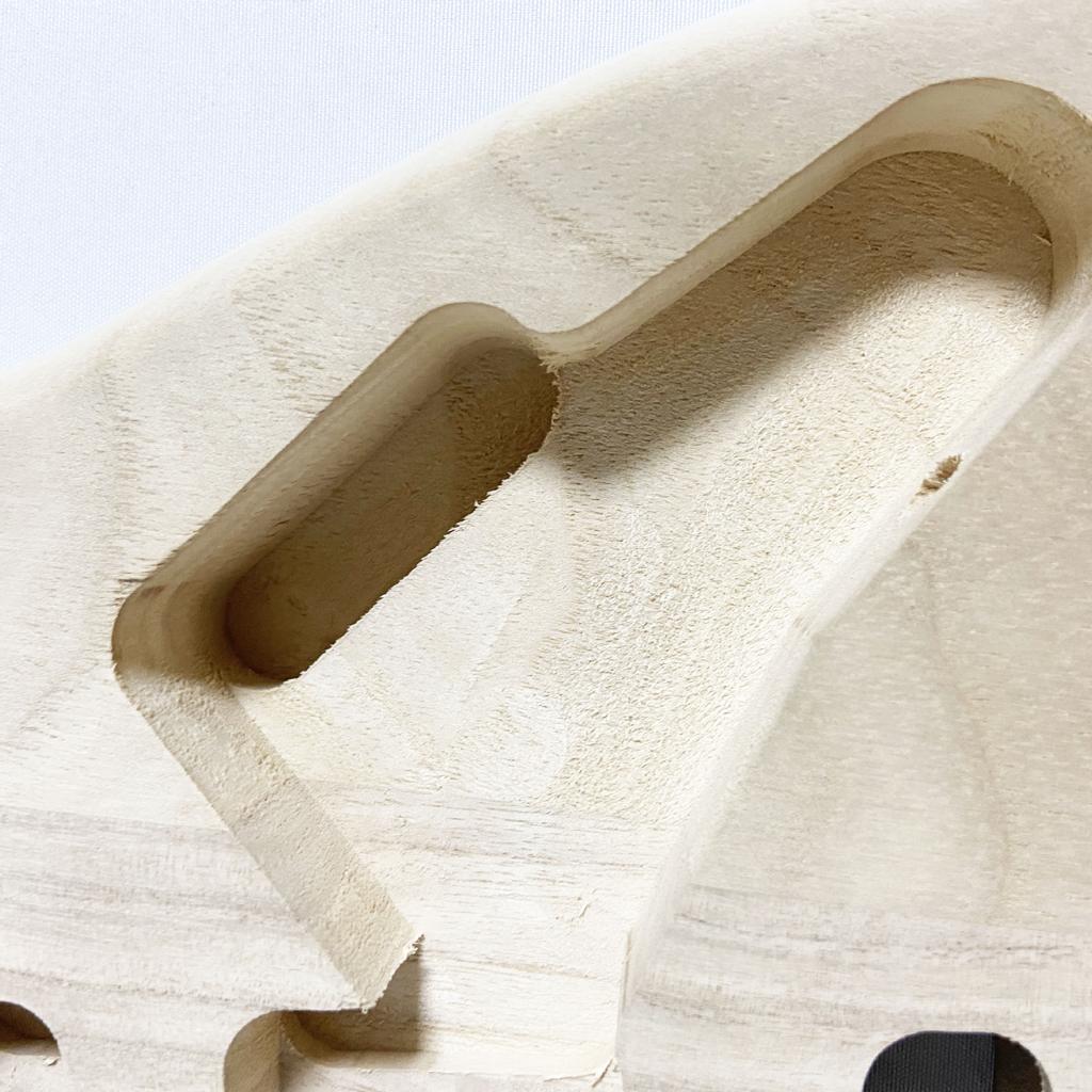 Double-Single-Double Electric Guitar Body Semi-finished Paulownia Wood Electric Guitar Body DIY Guitar Body for Painting and Spraying