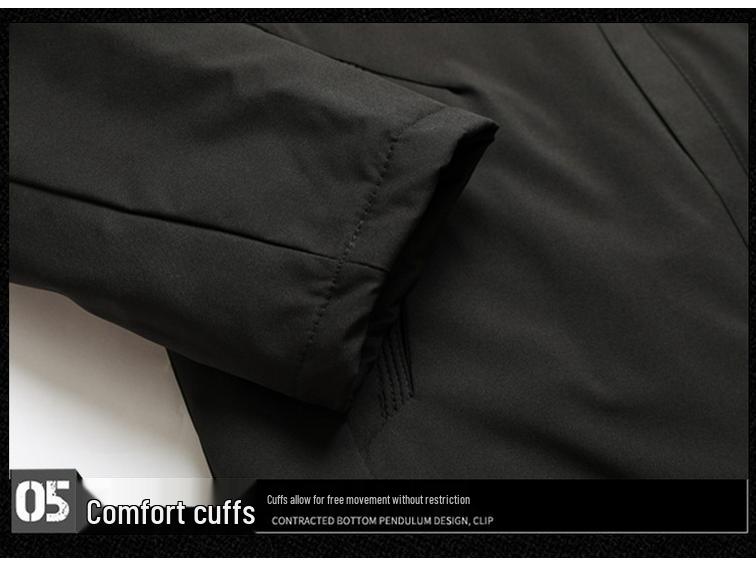 Winter Fleece-Lined Hooded Outdoor Men's Cotton Jacket: Casual & Thickened Design from Japan and South Korea.