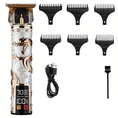 Professional Hair Clipper For Men, Beard Trimmer Rechargeable Electric Haircut Trimmer, T Blade Trimmers, Hair And Shave Barbers Grooming Kit