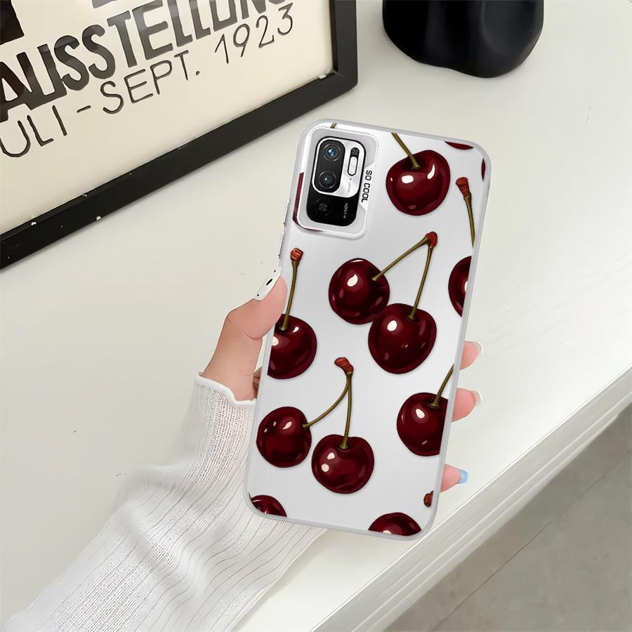 Case for Xiaomi Poco X3 NFC X3 Pro C50 C61 C51 Phone Cover Stylish Cherry Pattern