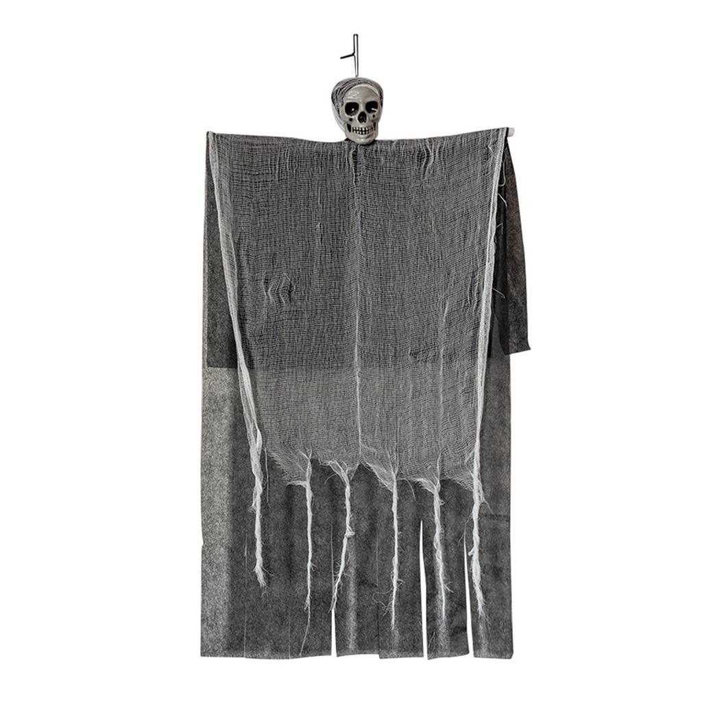 Realistic Skeleton Cloth Hanging Decoration For Halloween Yard Party Outdoor Scary Ghost Scene Setup With Durable Plastic Fabric Material