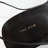 Excellent THE ROW Sandals GRAPHIC STRAP KITTEN Square Toe Leather Black Women 35 Used