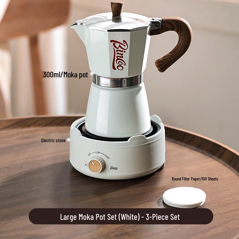 Bincoo Elektrický moka konvička Espresso kávovar - Malý italský kávovar pro domácnost