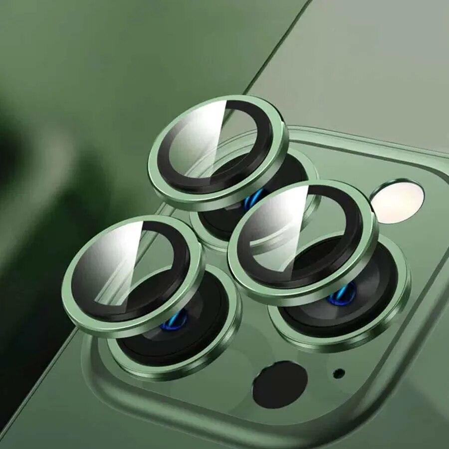 

Металлическая защита объектива камеры для iPhone 15 14 Pro Max, закаленное стекло, металлическое кольцо iPhone 13 12 11, задняя крышка объектива, защитная пленка 15 ProMax (3PCS)