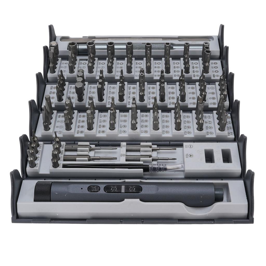 124 in 1 Electric Screwdriver Set Cordless Rechargeable Screwdriver Repair Tool Kit with Storage