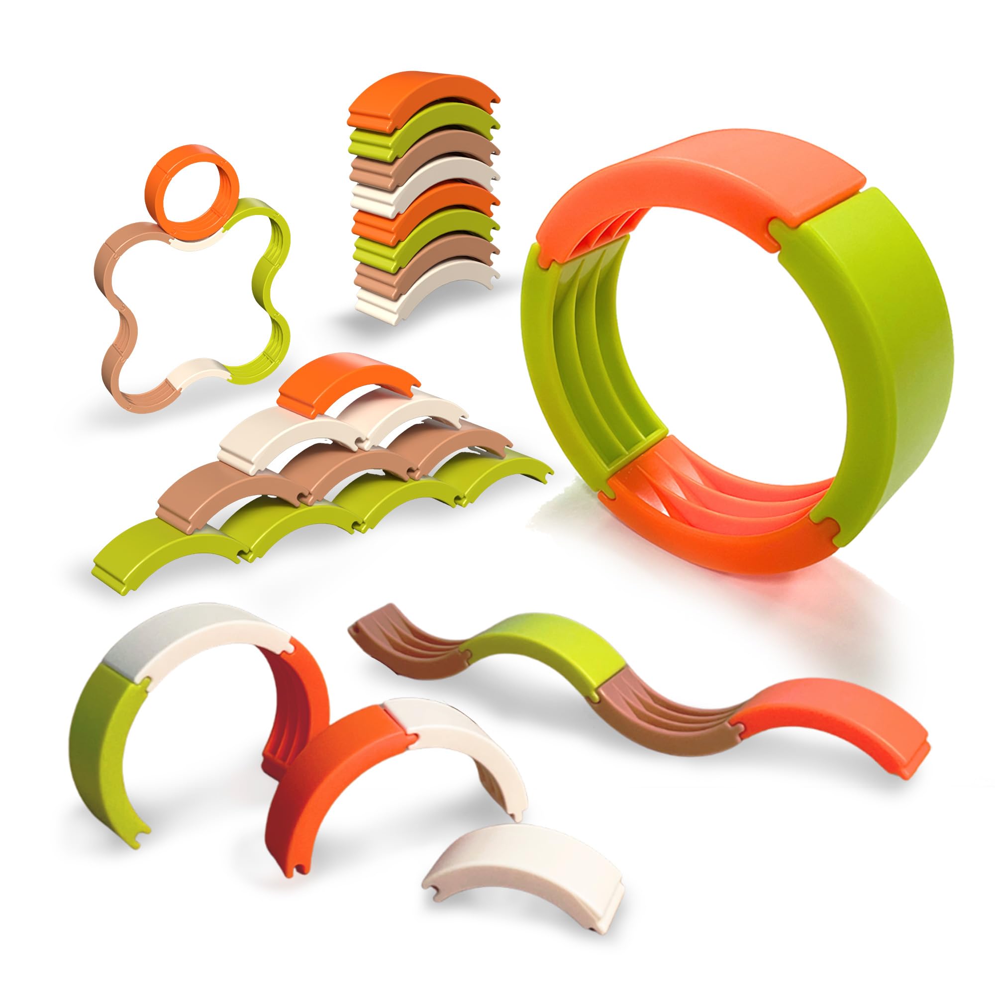 

E-TOO Infant and Toddler Brain Training Building Blocks [PUTON] Connectable Toy for Ages 1.5, 2, 3, 4, and 5: Finger Play, Fine Motor Skills Training,