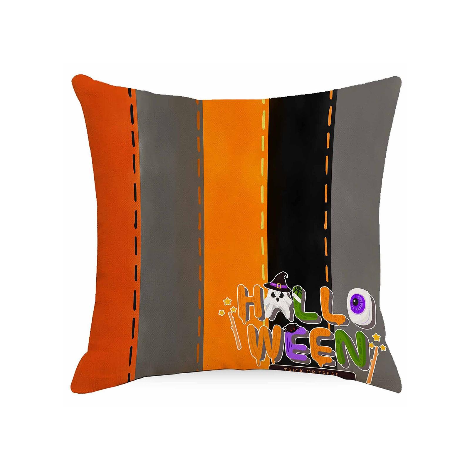 

Декоративная льняная наволочка на подушку на Хэллоуин с односторонним принтом (Вставка для подушки не входит в комплект) One Size