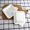 50Pcs Thickened Paper Plates Square Fruit Plate New Small Bowl Tray Set  Picnic Birthday Party