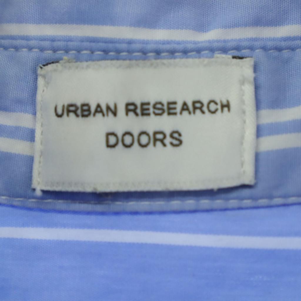 URBAN RESEARCH DOORS Striped Pattern Short Sleeve Shirt Dress Blue Women Used