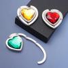 Foldable Purse Hook Table Bag Hanger Rhinestone Crystal Decoration Portable Holder for School Restaurant Desk Storage