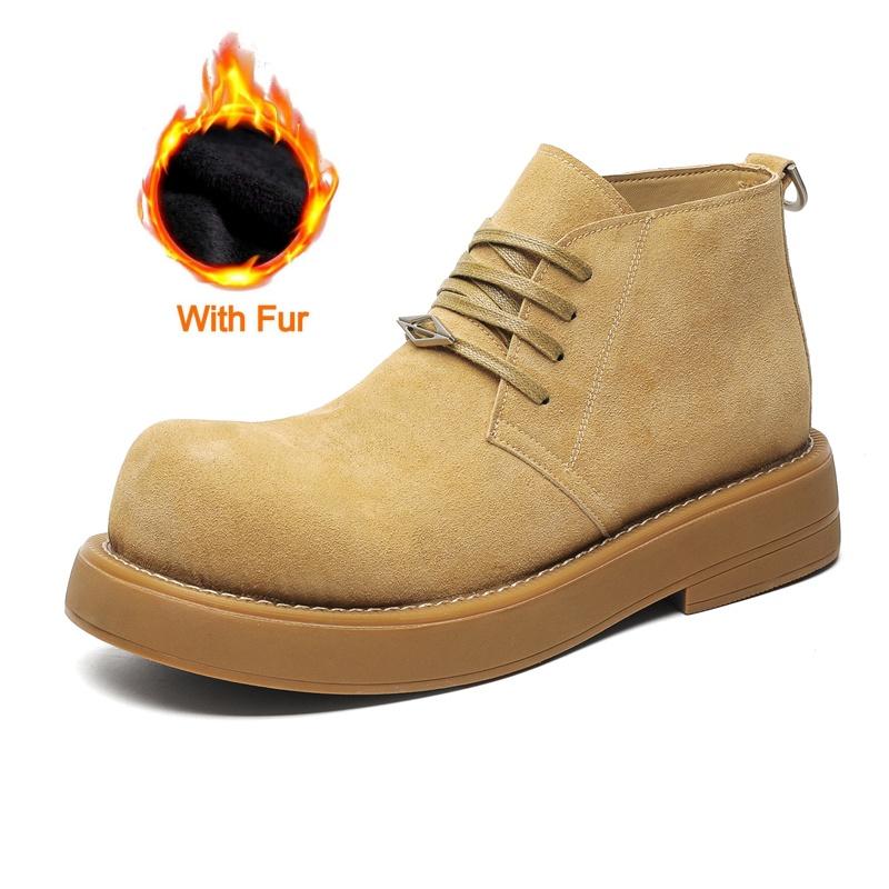 

Мужские повседневные туфли Оксфорды из высококачественной коричневой замши, уличные противоскользящие кроссовки на шнуровке, офисная обувь из натуральной кожи 44