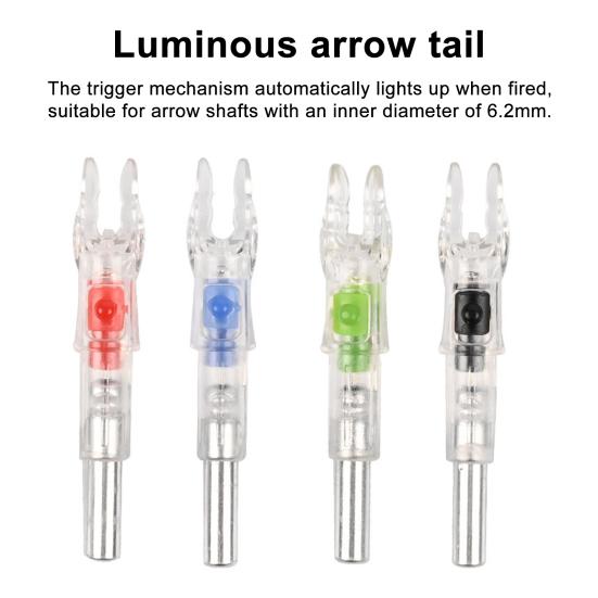 3 Pcs Lighted Nocks for Arrows with 0.244 Inside Diameter LED Light Up Nocks with ON/Off Switch for Archery Hunting