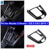 ABS Auto Gear Shift Box Decor Frame Cover Trim For Mazda 2 Demio / CX-3 CX3 2015 - 2018 Carbon Fiber Look Interior Accessories