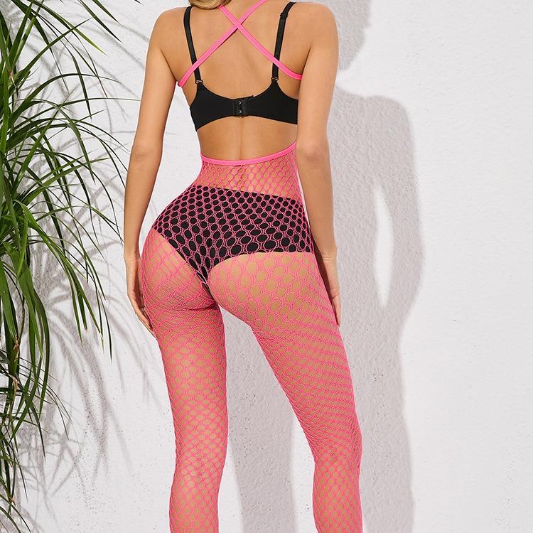Sexy Lingerie Rose Lace Pajamas Sexy Perspective Hollow Sexy Mesh