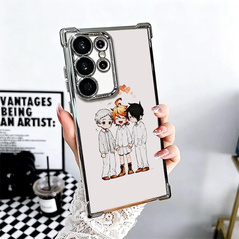 

The Promised Neverland Anime Soft Phone Case For Samsung Galaxy S26 Ultra S25 Edge S24 FE S23 Plus S22 S21 + S20 Plating Anti-Fa Samsung S24